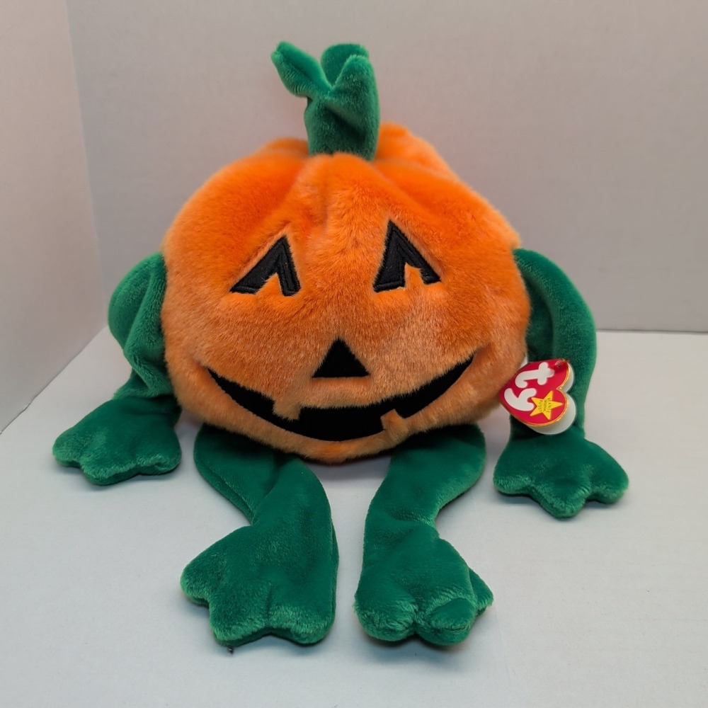 Ty Beanie Buddies Collection Pumkin Pumpkin Plush with Tag 1999 Halloween